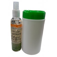BOTES CON TOALLAS HUMEDAS Y LOCION NATURAL PARA BEBE 180 ML